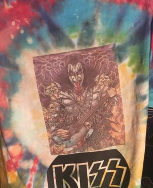 Kiss Gene Simmons Cartoon Tye Dye