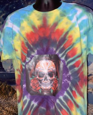 Diamond Tie Dye Skull